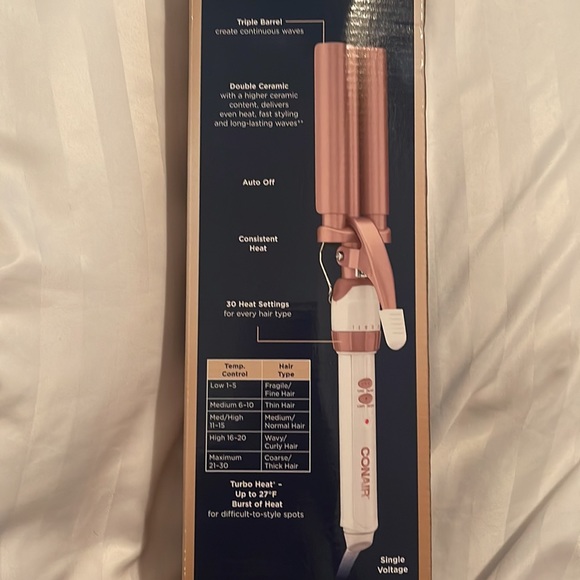 👩🦱 New in box Conair Triple Barrel Waver ❤️ - Picture 2 of 4
